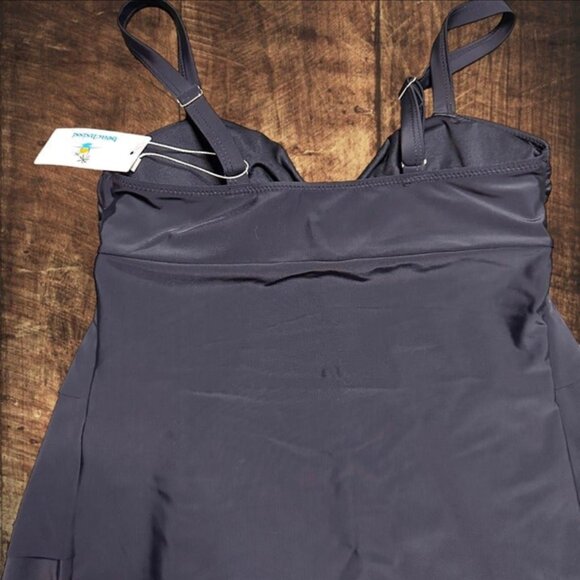 BeachSissi Ruffle Hem Black Adjustable Straps Tankini Bathing Suit Size S NWT - Picture 8 of 12